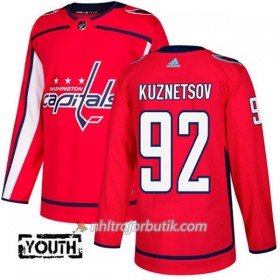 Barn Ishockey Washington Capitals Tröja Evgeny Kuznetsov 92 Adidas 2017-2018 Röd Authentic